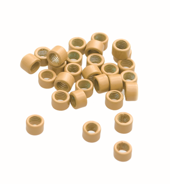 Multiple beige Micro Rings from she hair professionals