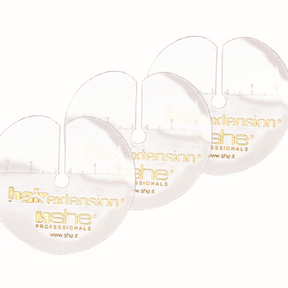 Three gold Hair Extension Plastic Shields