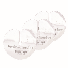 Three silver Hair Extension Plastic Shields