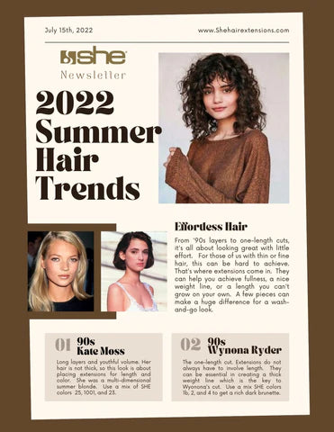 SHE Newsletter Volume 1 - 2022 Summer Hair Trends