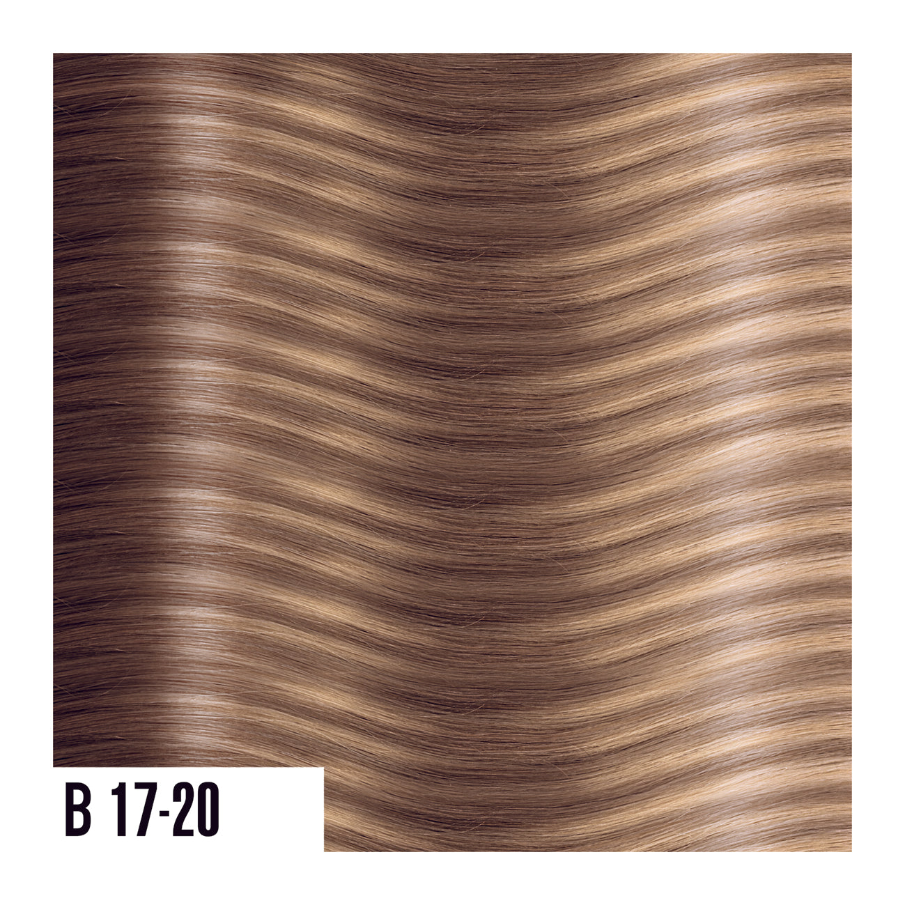 Keratin Extensions Blend of light brown and gold - Balayage colors are a perfect combination of natural colored roots that blends into highlighted ends.