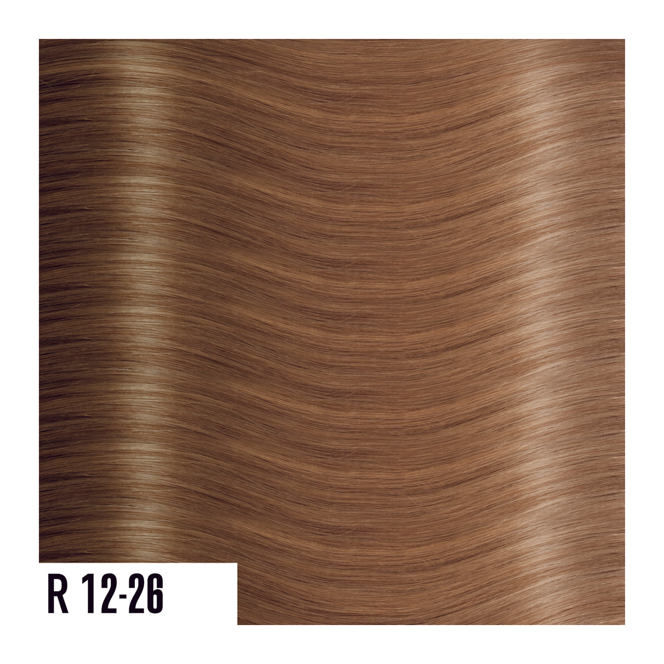 R12-26 - Rooted Prime Tape In Light Medium Brown Into  Warm Rose Blonde - Ombre colors are a beautiful gradual blend of 3 colors with darker roots and lighter ends. 