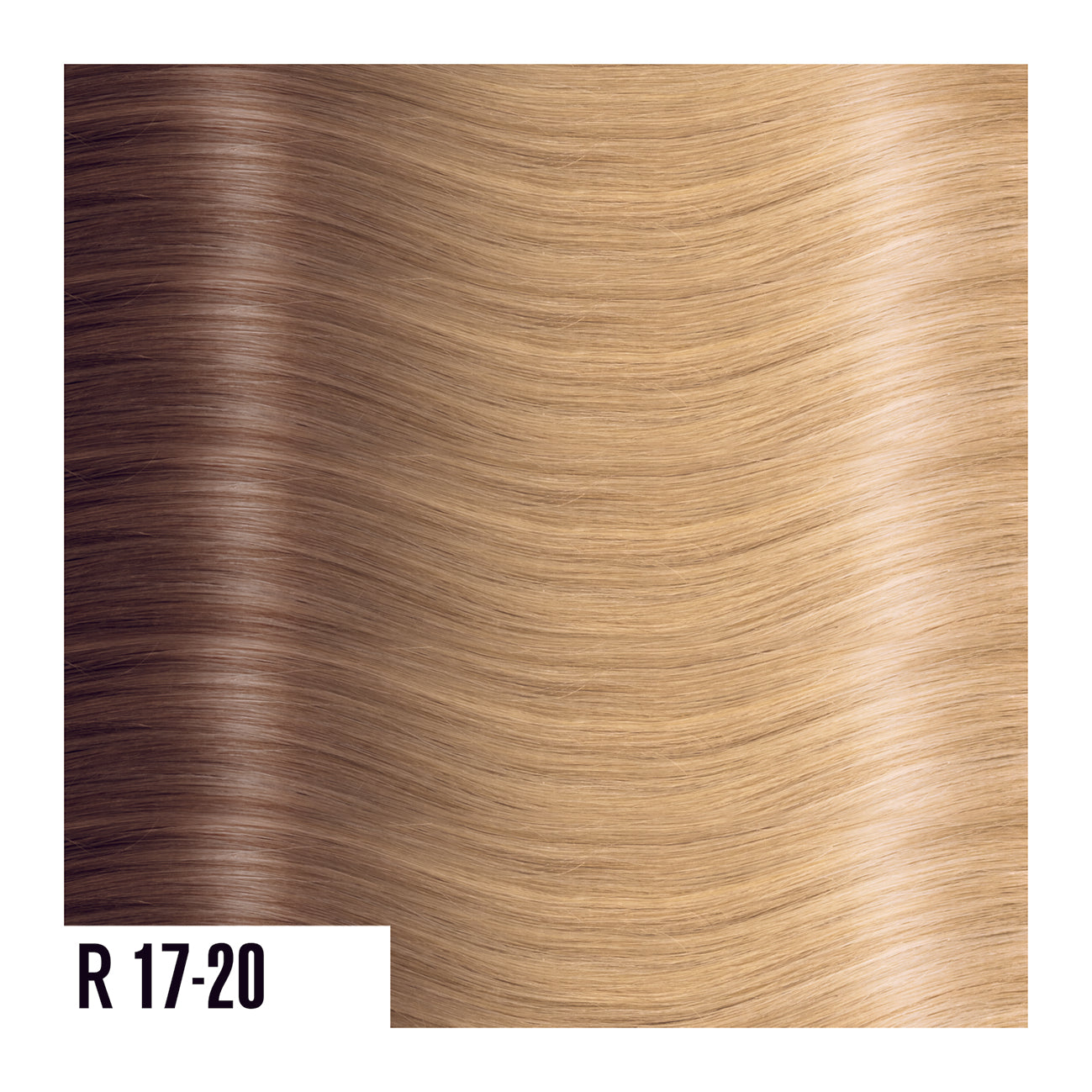 R17-20 - Rooted Prime Fashion Tape In Warm Light Brown Fade Into Golden Light Blonde - Ombre colors are a beautiful gradual blend of 3 colors with darker roots and lighter ends. 