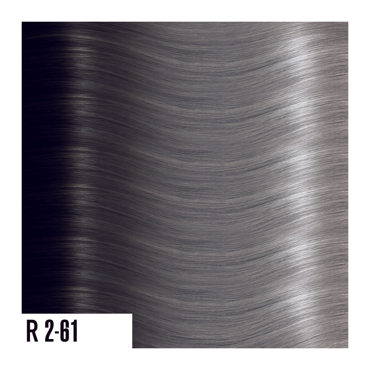 R2-61 - Rooted Prime Tape In Black Fade Into Grey - Ombre colors are a beautiful gradual blend of 3 colors with darker roots and lighter ends. 