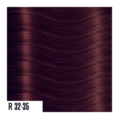 R32-35 - Prime Rooted Tape In Dark Red - Ombre colors are a beautiful gradual blend of 3 colors with darker roots and lighter ends. 