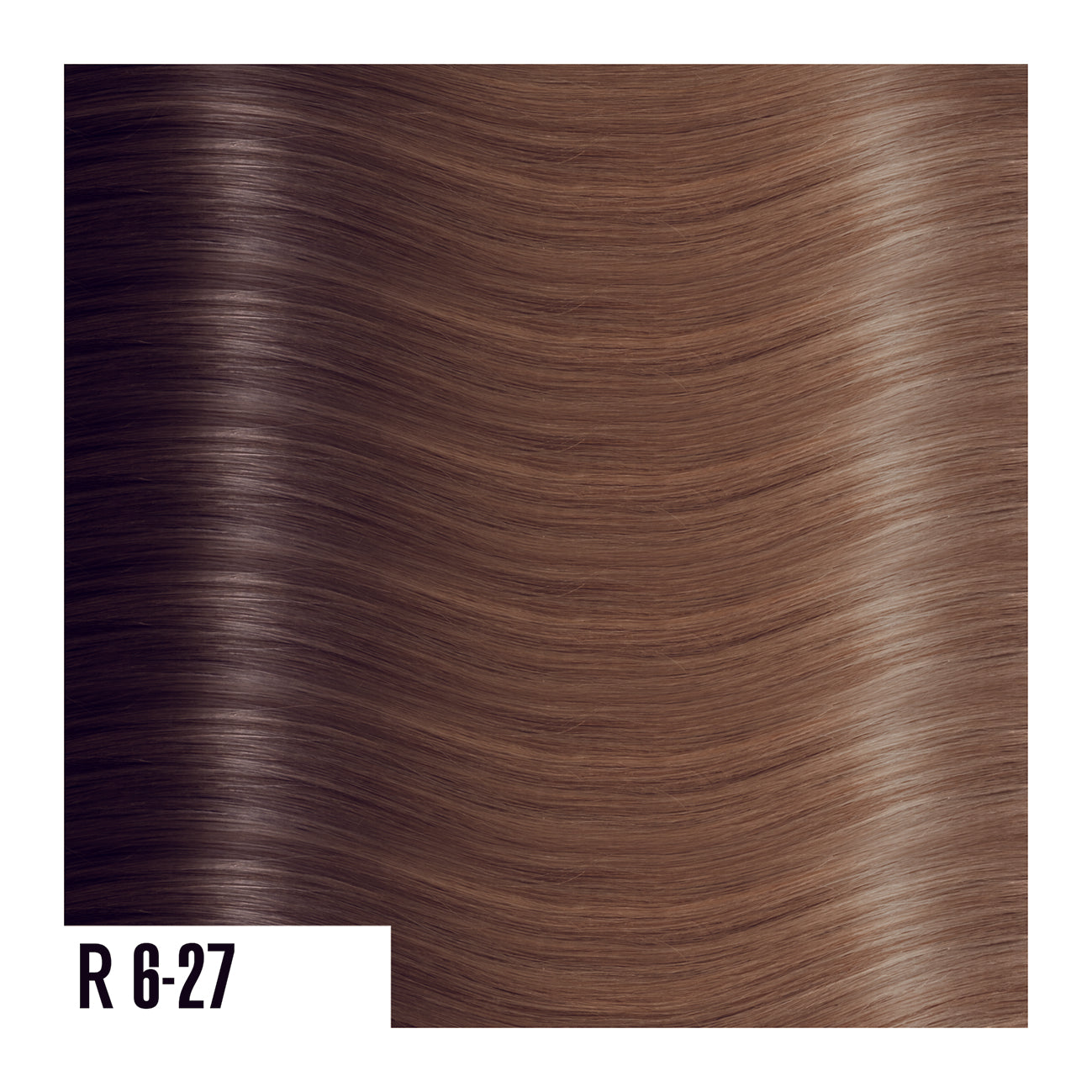 R6-27 - Rooted Prime Tape In Medium Brown Fade Into Light Brown - Ombre colors are a beautiful gradual blend of 3 colors with darker roots and lighter ends. 