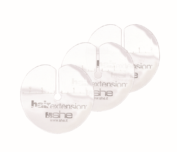 Three silver Hair Extension Plastic Shields
